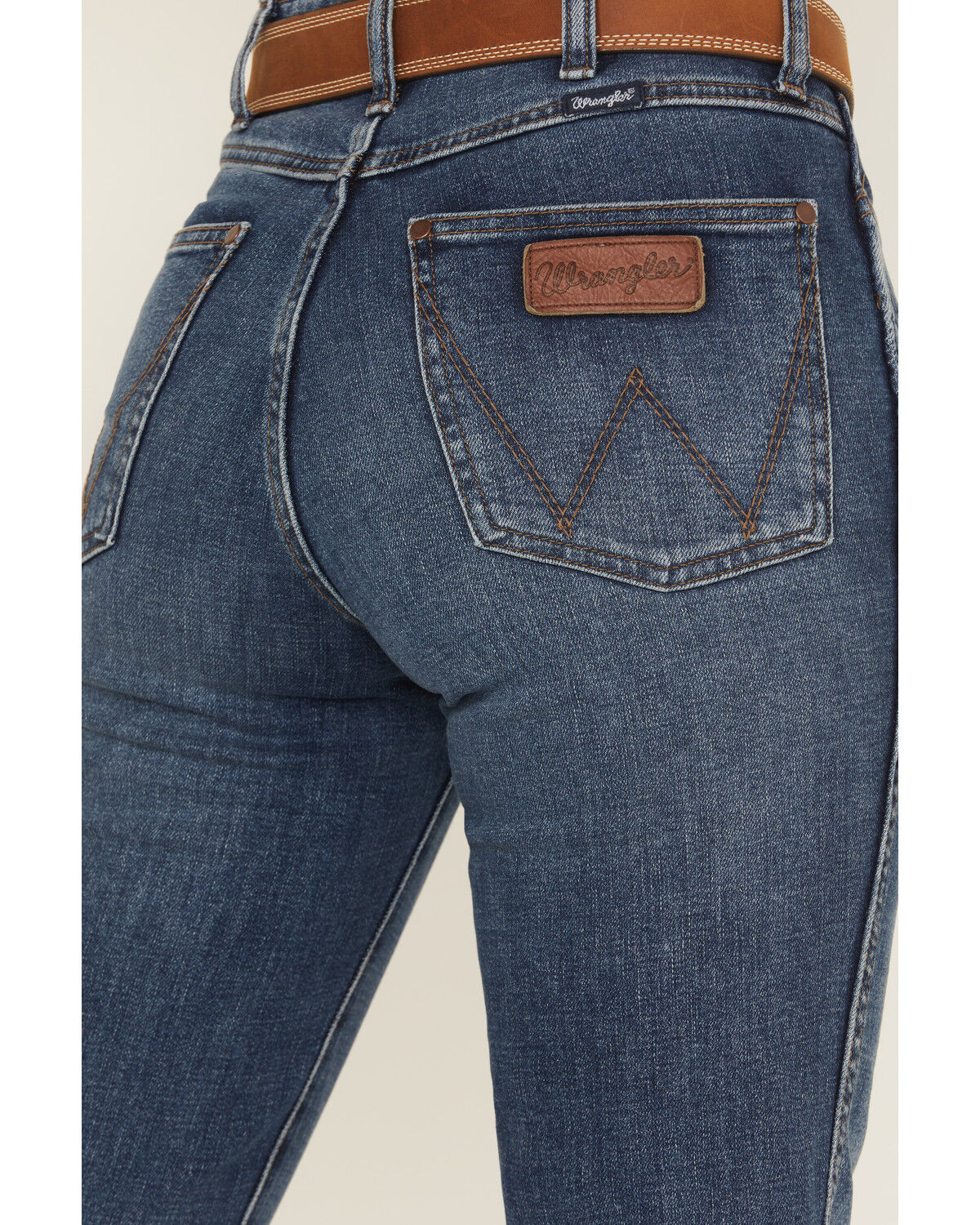 Image #4 - Wrangler Women's Retro High Rise Bailey Trouser Stretch Denim Jeans, Dark Wash, hi-res