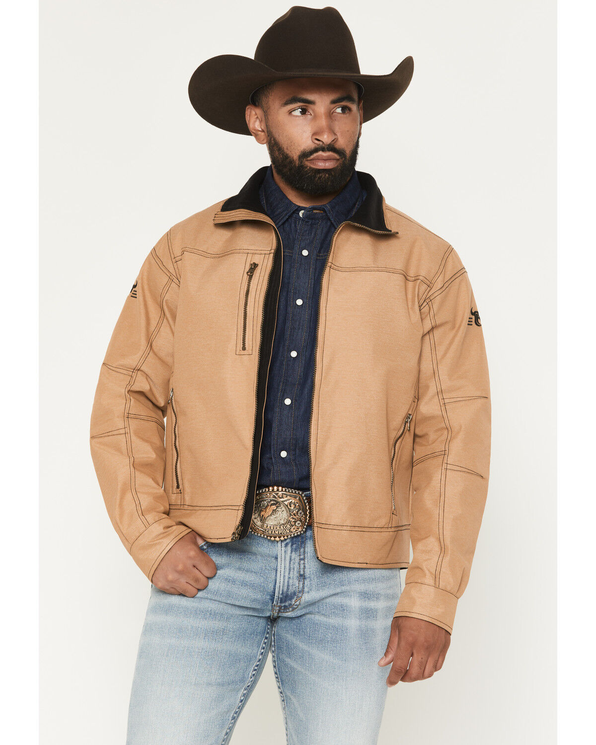 Image #1 - Cowboy Hardware Men's Woodsman Tech Jacket, Tan, hi-res