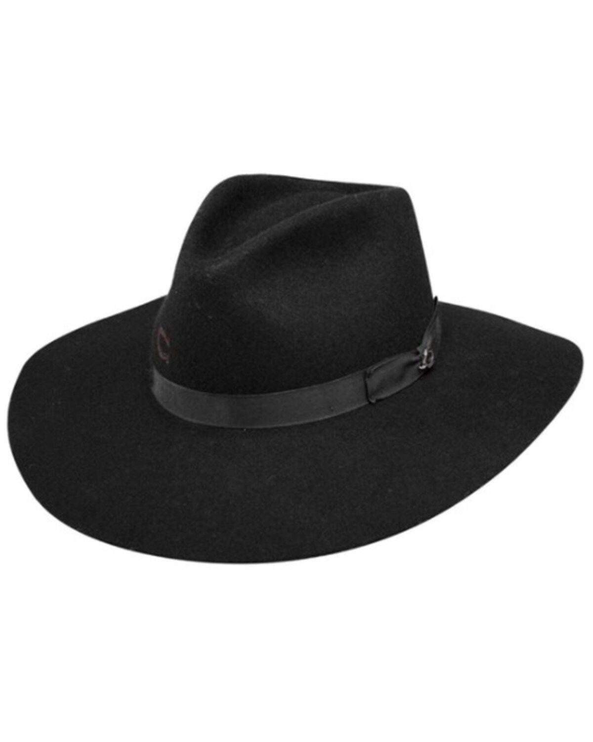 Charlie 1 Horse Kids' Junior Highway Wool Felt Western Fashion Hat, Black, hi-res