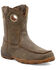 Image #1 - Twisted X Kid's Driving Moc Boots - Moc Toe, Brown, hi-res