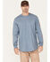 Image #1 - Hawx Men's FR Logo Long Sleeve Work T-Shirt&nbsp;, Blue, hi-res