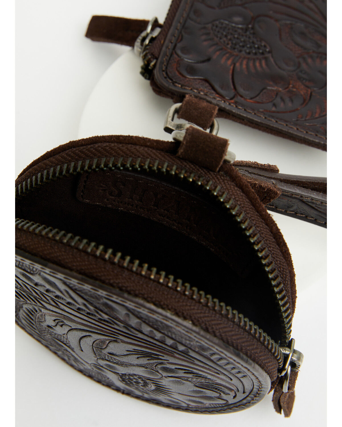 Image #4 - Shyanne Women's Baker Tooled Wallet Set - 3 Piece, Brown, hi-res