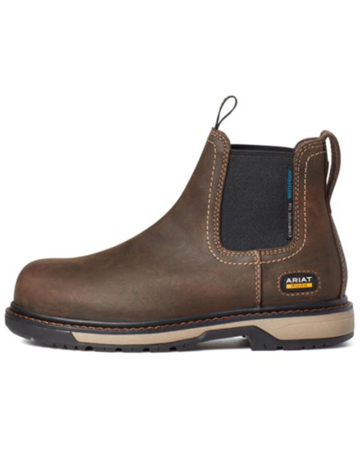 Image #2 - Ariat Women's Riveter Chelsea Work Boots - Composite Toe, Brown, hi-res