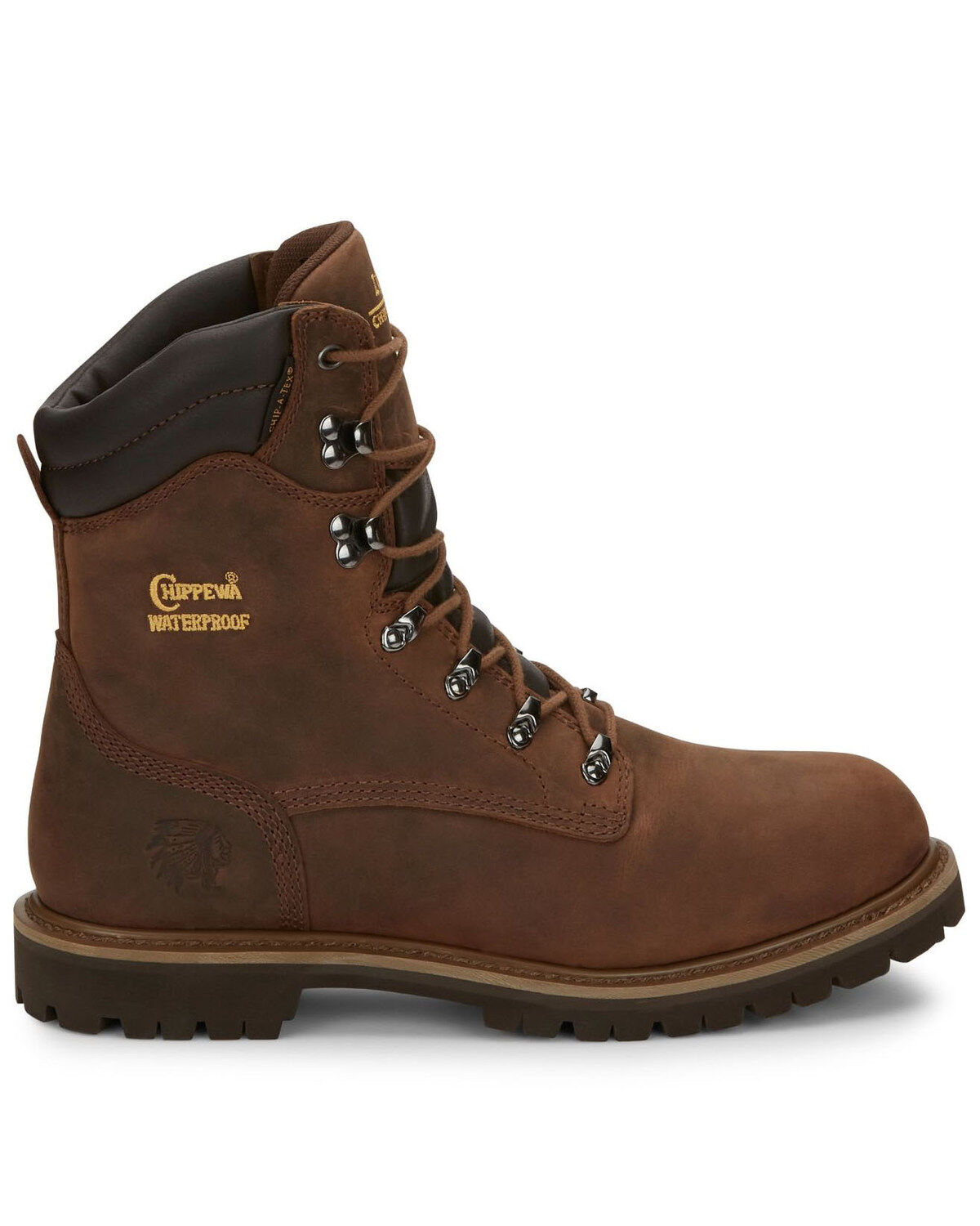 Image #2 - Chippewa Men's Heavy Duty Waterproof & Insulated Aged Bark 8" Work Boots - Soft Toe, Bark, hi-res