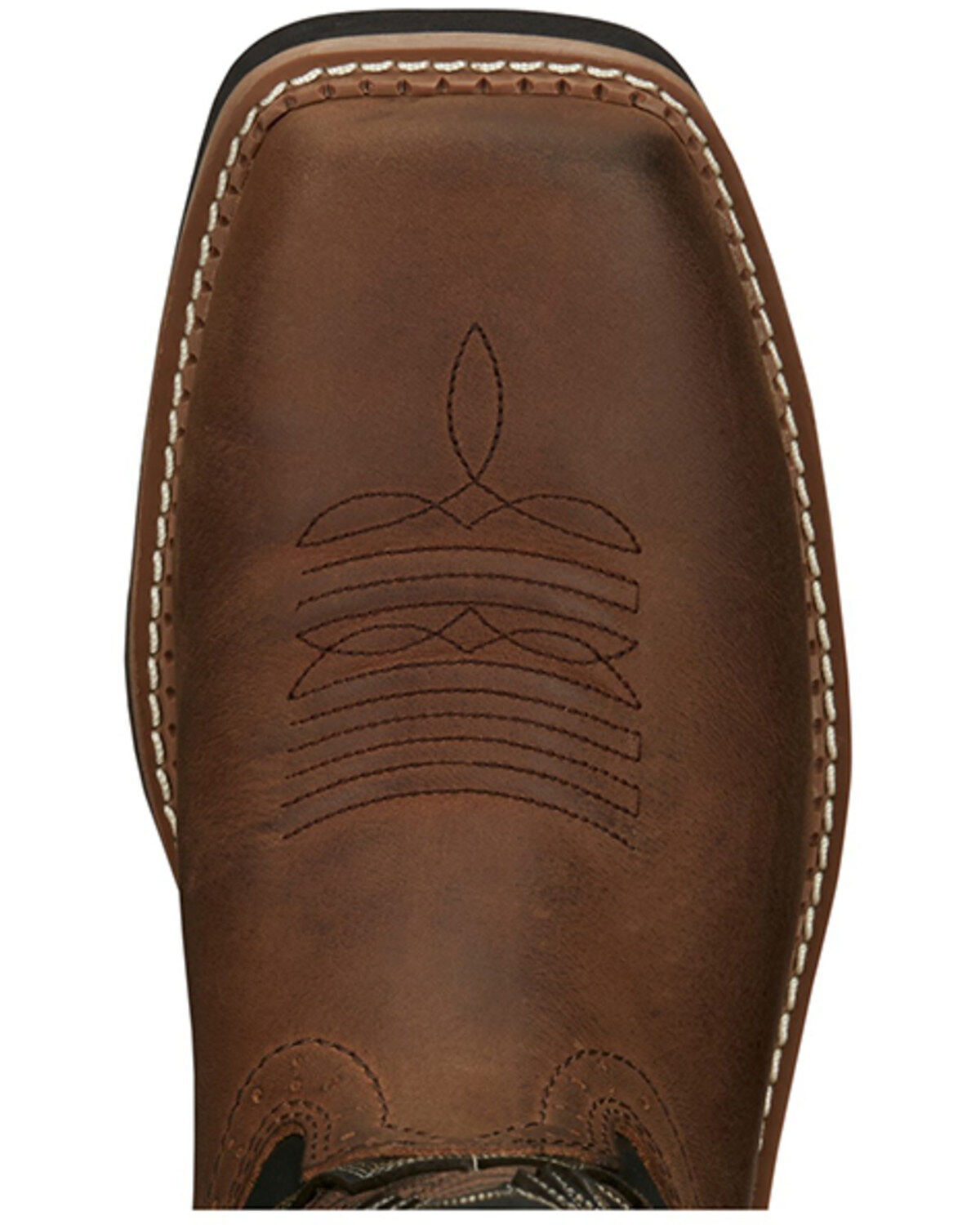 Image #6 - Justin Men's Stampede Bolt Pull On Western Work Boots - Nano Composite Toe, Brown, hi-res