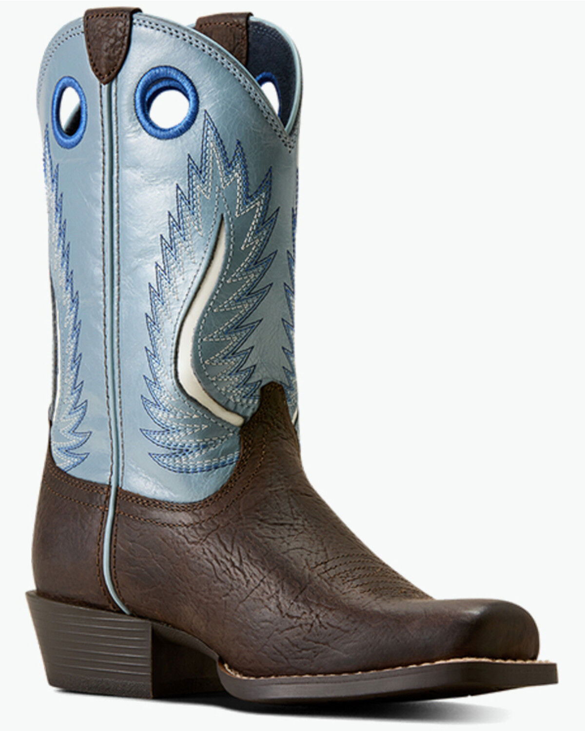 Image #1 - Ariat Girls' Futurity Fort Worth Performance Western Boots - Square Toe, Brown, hi-res