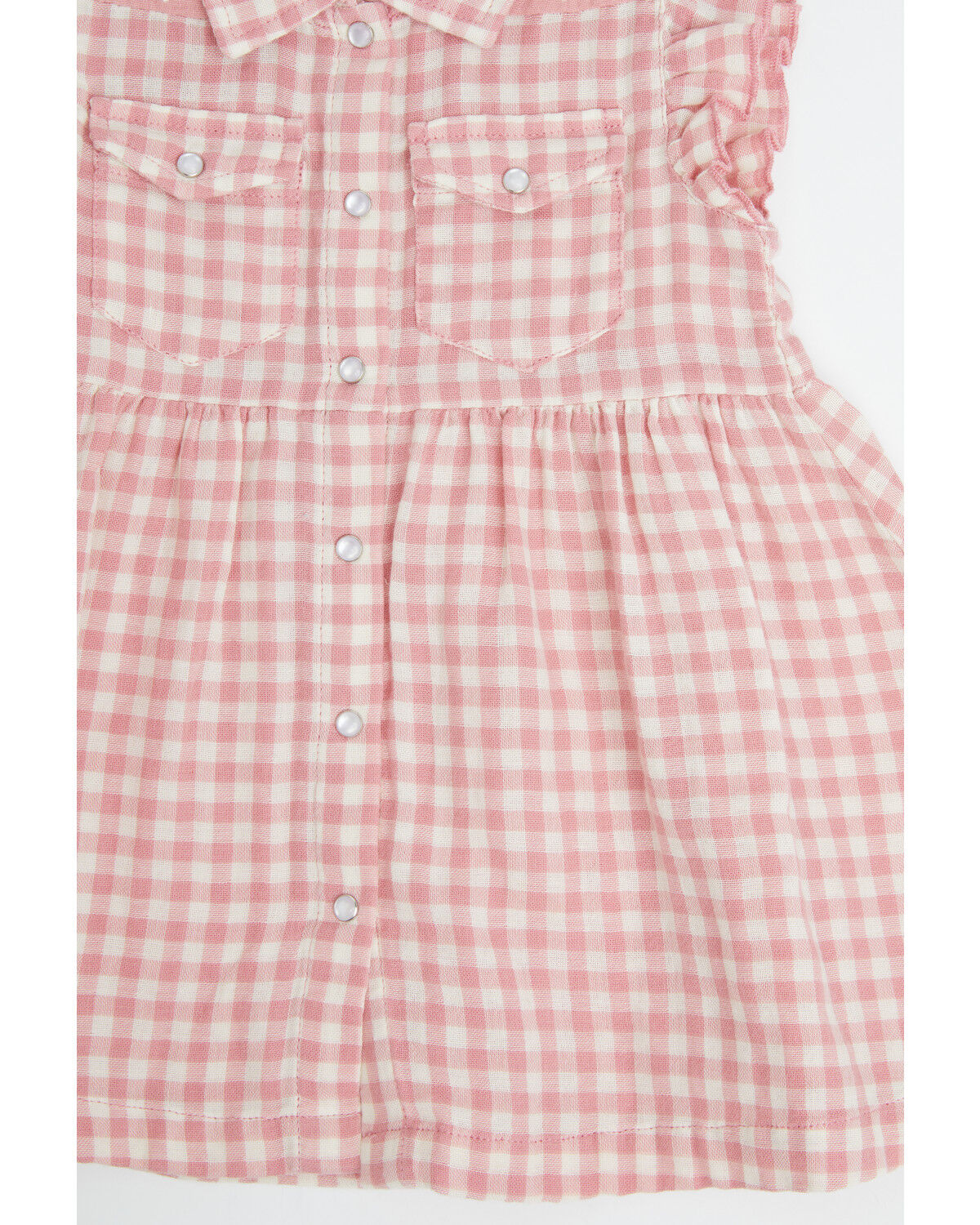 Image #2 - Angel Dear Toddler Girls' Boot Barn Exclusive Plaid Print Sleeveless Snap Western Dress, Pink, hi-res