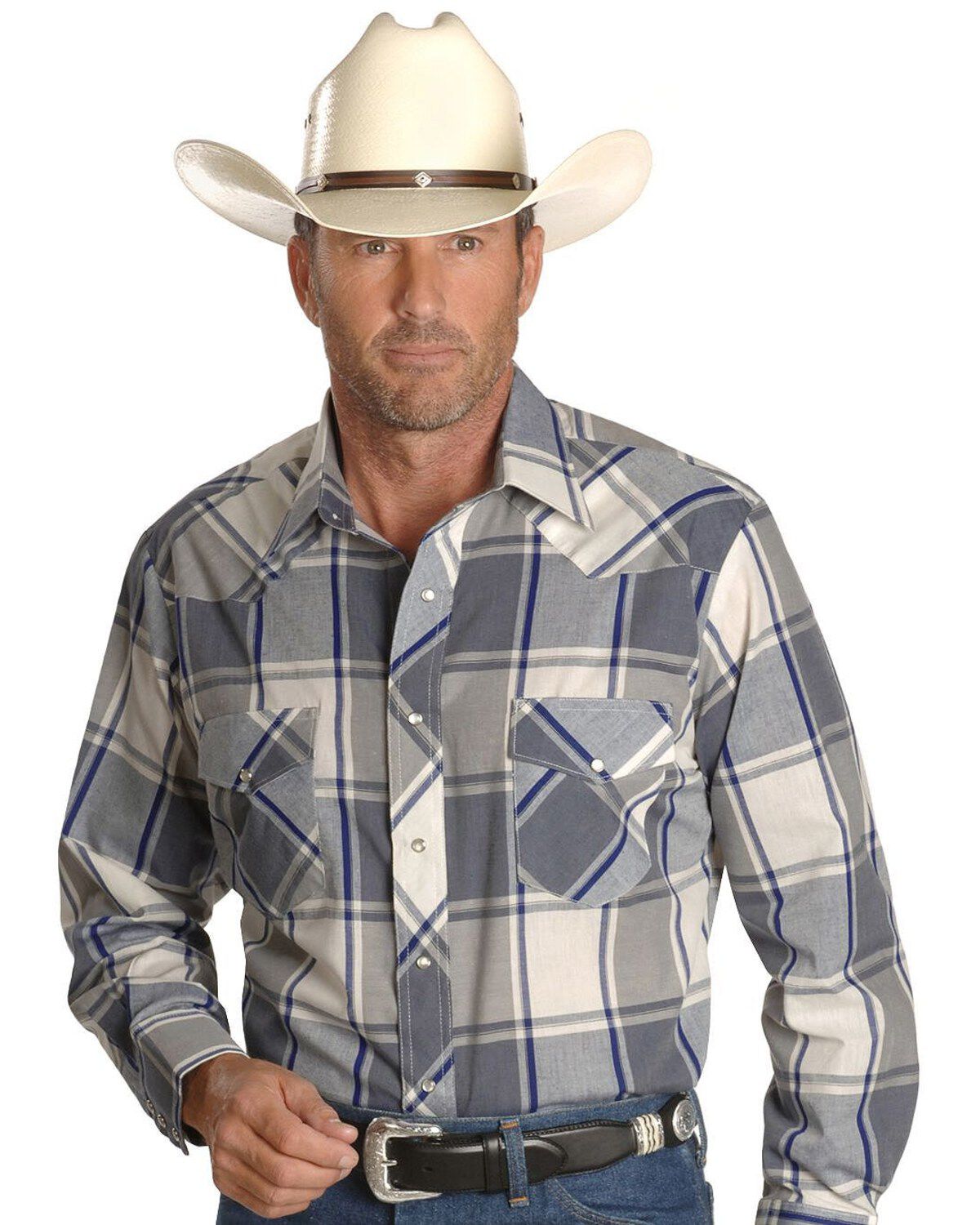 Image #1 - Wrangler Men's Assorted Long Sleeve Western Shirt - Big & Tall, , hi-res