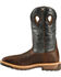Image #3 - Twisted X Men's Square Steel Toe Lite Weight Work Boots, Cognac, hi-res
