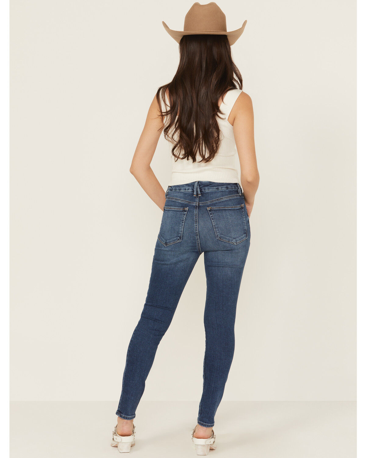 Image #3 - Good American Women's Good Waist Dark Wash High Rise Skinny Stretch Denim Jeans, Dark Wash, hi-res
