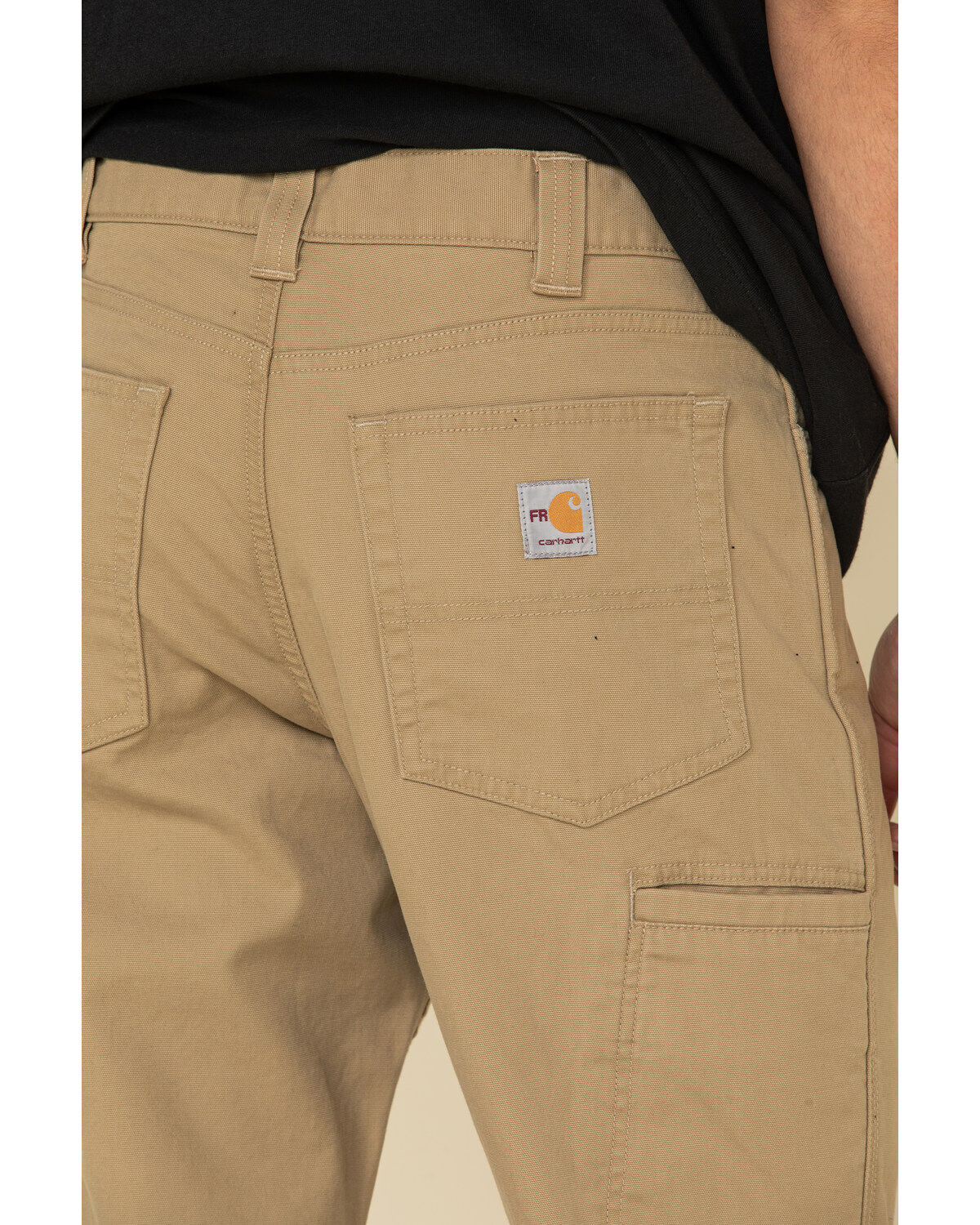 Image #4 - Carhartt Men's FR Rugged Flex&reg; Relaxed Canvas Work Pants, Beige/khaki, hi-res