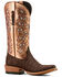 Image #1 - Ariat Women's Exotic Caiman Futurity Silk Tall Western Boots - Square Toe, Brown, hi-res