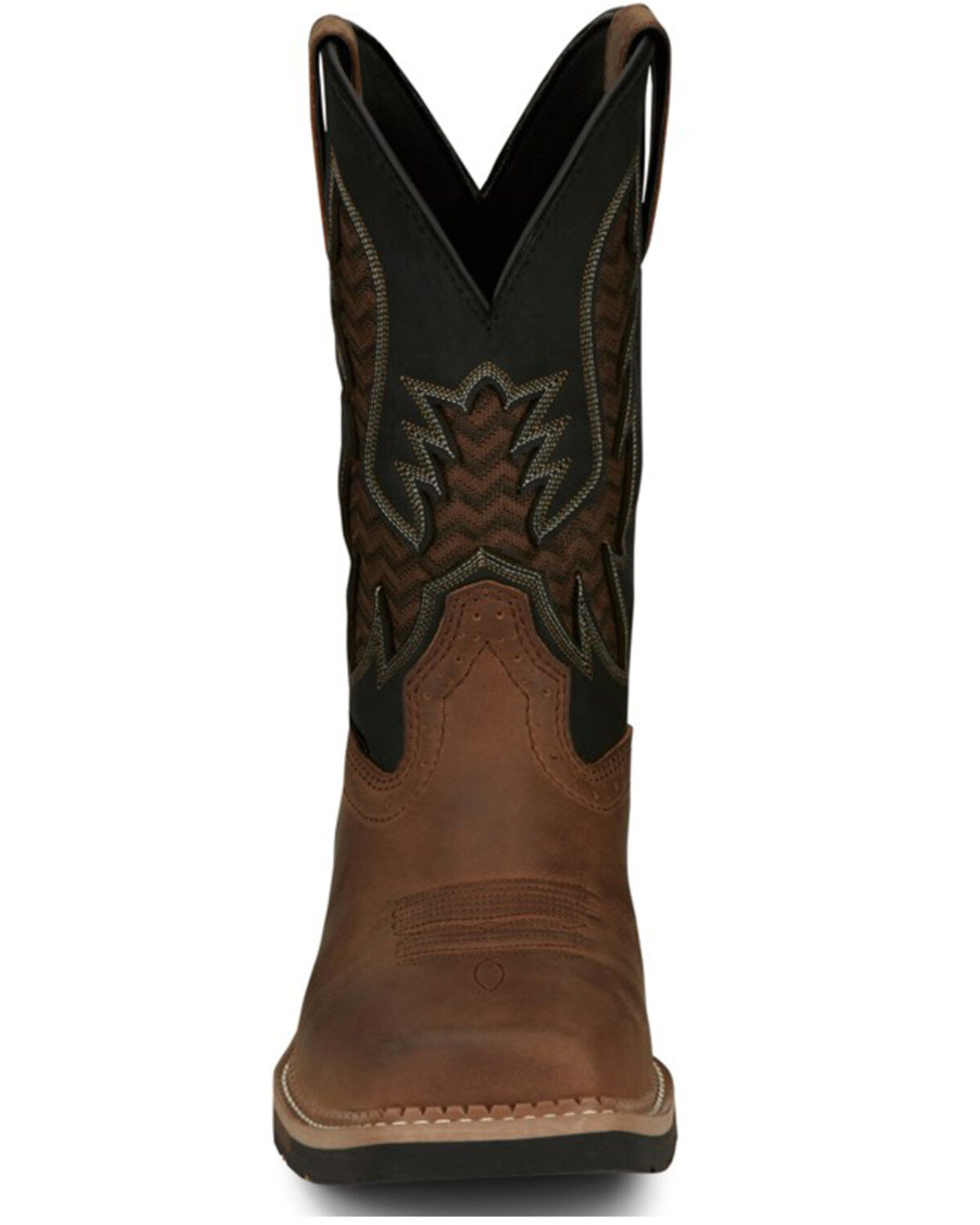 Image #4 - Justin Men's Stampede Bolt Pull On Western Work Boots - Nano Composite Toe, Brown, hi-res