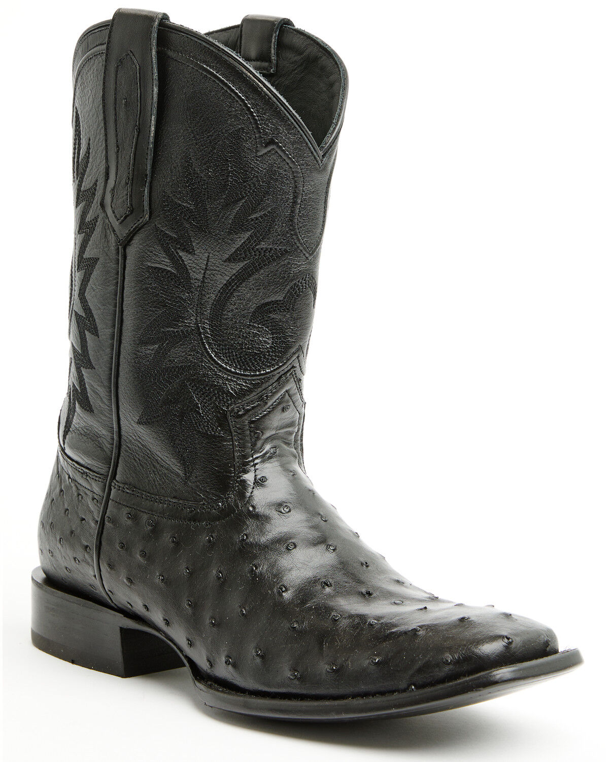 Image #1 - Cody James Black 1978&reg; Men's The Hayward Exotic Full Quill Ostrich Western Boots - Broad Square Toe, Black, hi-res
