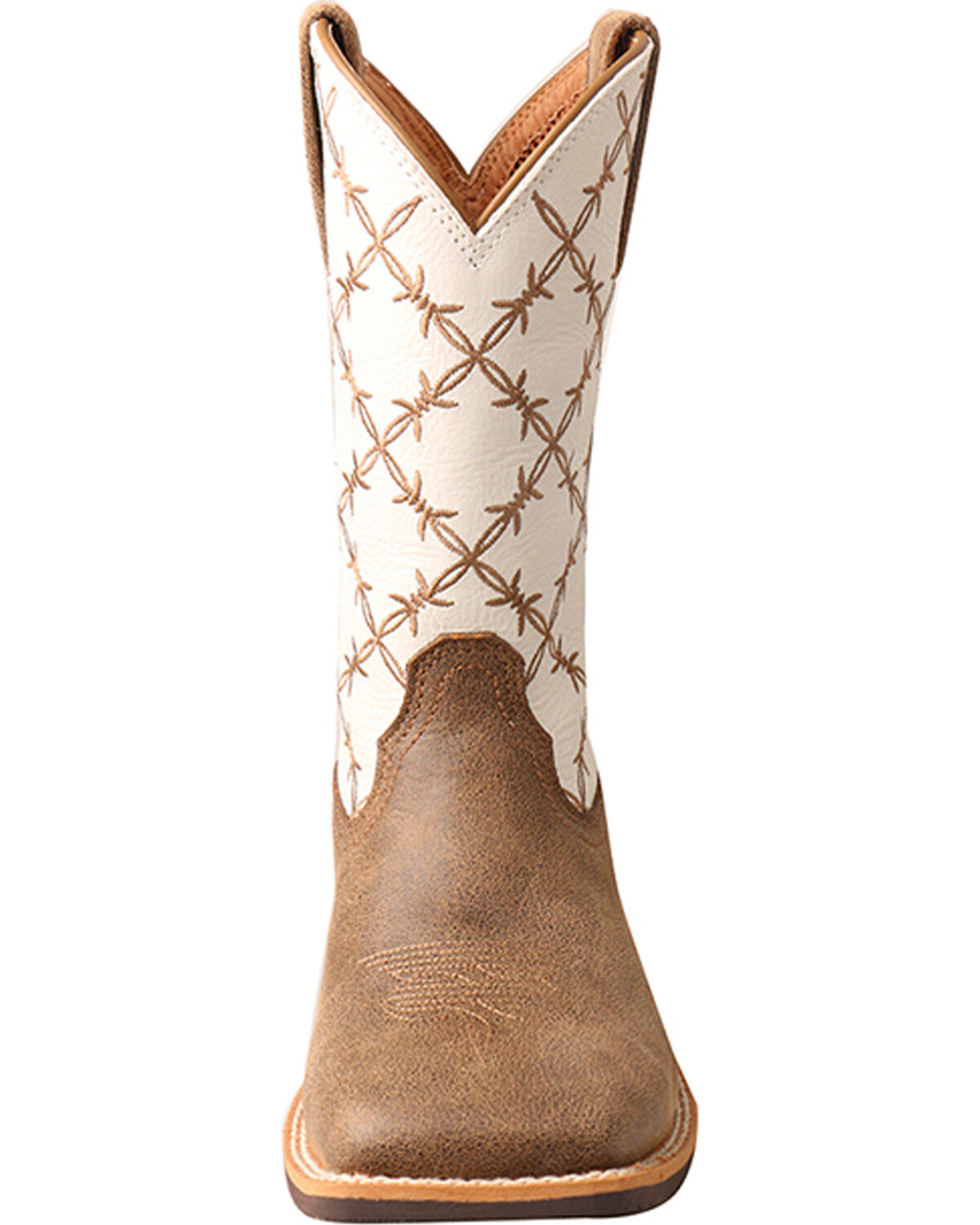 Image #4 - Twisted X Kid's Top Hand Western Boots - Square Toe, Brown, hi-res