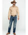 Image #6 - Wrangler Retro Men's Tan Solid Long Sleeve Western Shirt - Tall, Tan, hi-res