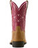 Image #3 - Ariat Girls' Tombstone Western Boots - Broad Square Toe, Pink, hi-res