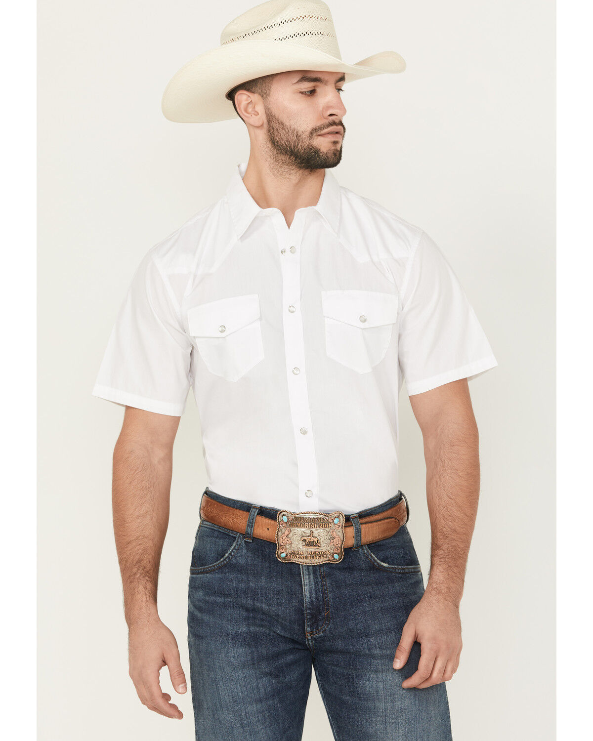 Image #1 - Gibson Men's White Water Short Sleeve Shirt - Tall, White, hi-res