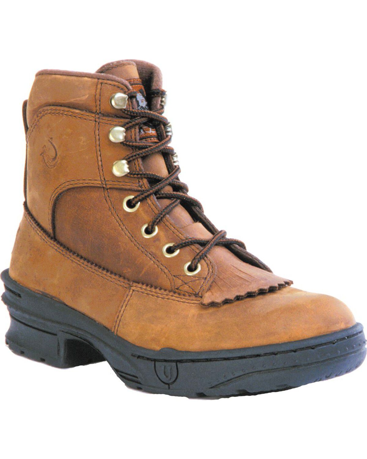 Image #1 - Roper Men's Crossrider Horseshoe Riding Boots, Rocky Brn, hi-res