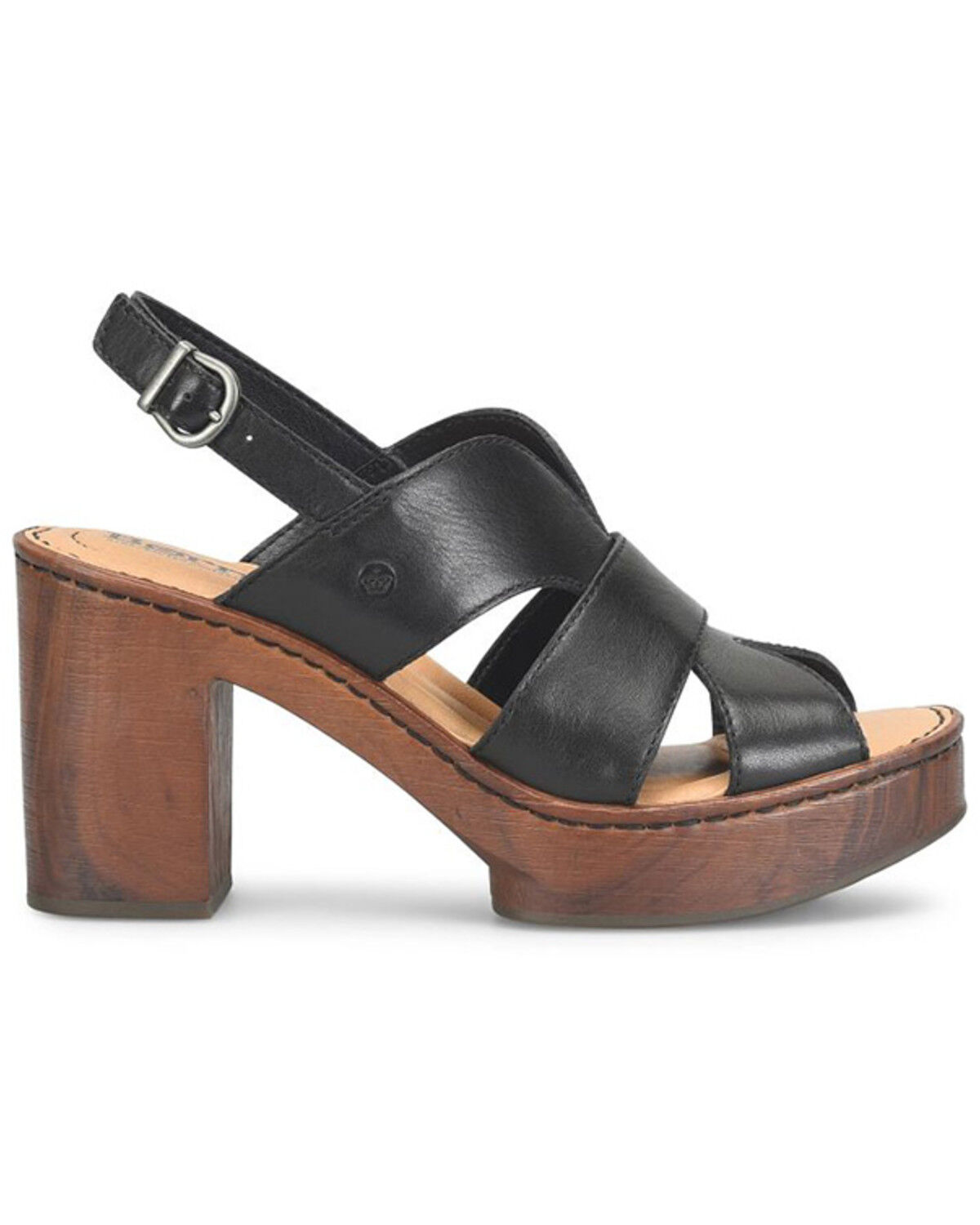 Image #2 - Born Women's Nassu Platform Sandals, Black, hi-res