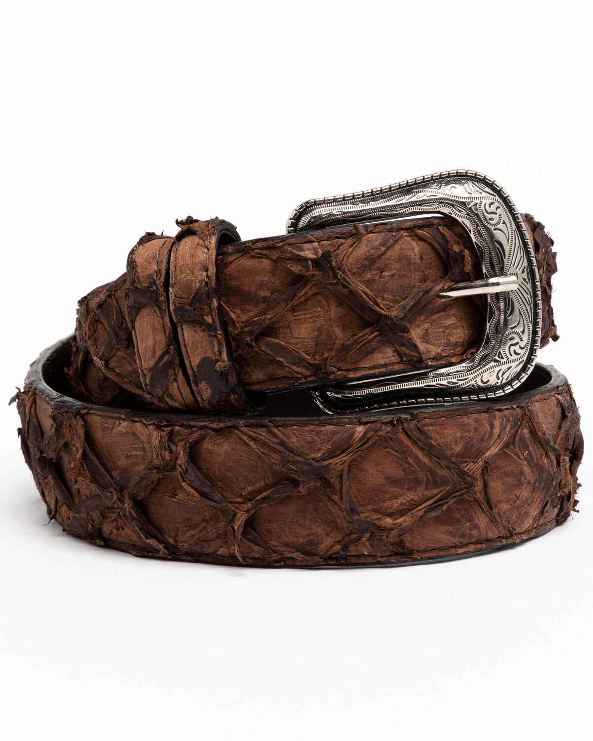 Image #1 - Cody James Men's Exotic Pirarucu Belt, Brown, hi-res