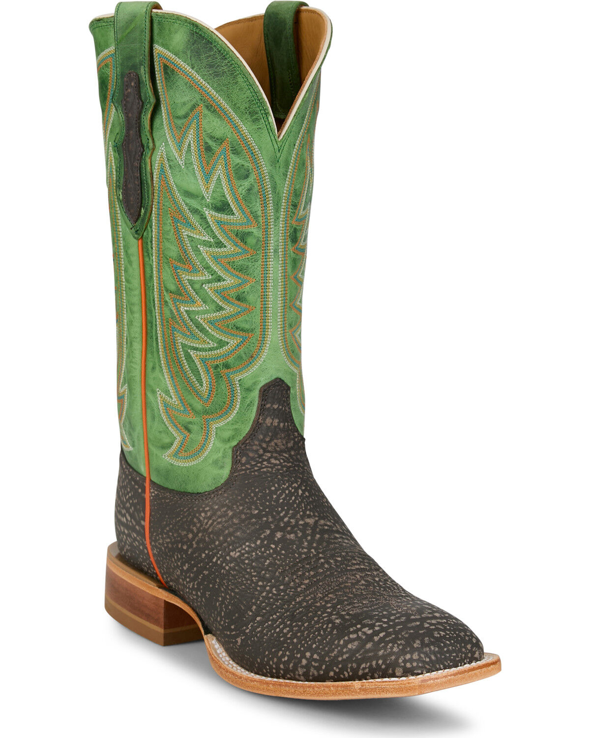 Justin Men's Cowman Western Boots - Broad Square Toe, Brown, hi-res