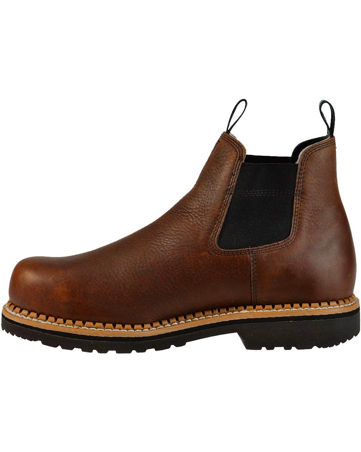 Image #10 - Georgia Boot Men's Romeo Waterproof Slip-On Work Shoes - Soft Toe, Brown, hi-res