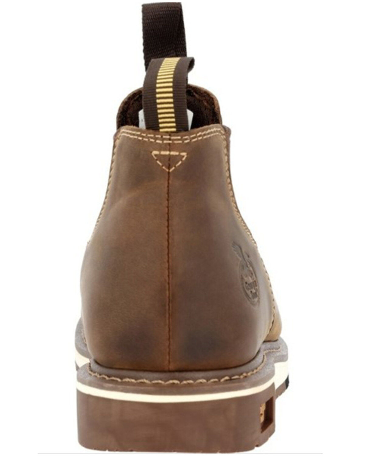 Image #5 - Georgia Boot Men's AMP LT Wedge Chelsea Romeo Work Boot - Soft Toe, Brown, hi-res