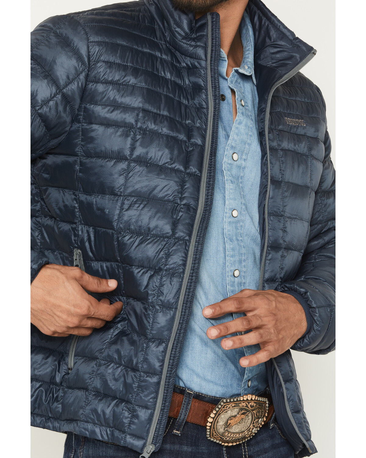Image #3 - Resistol Men's Cold Bloq Puffer Jacket, Blue, hi-res