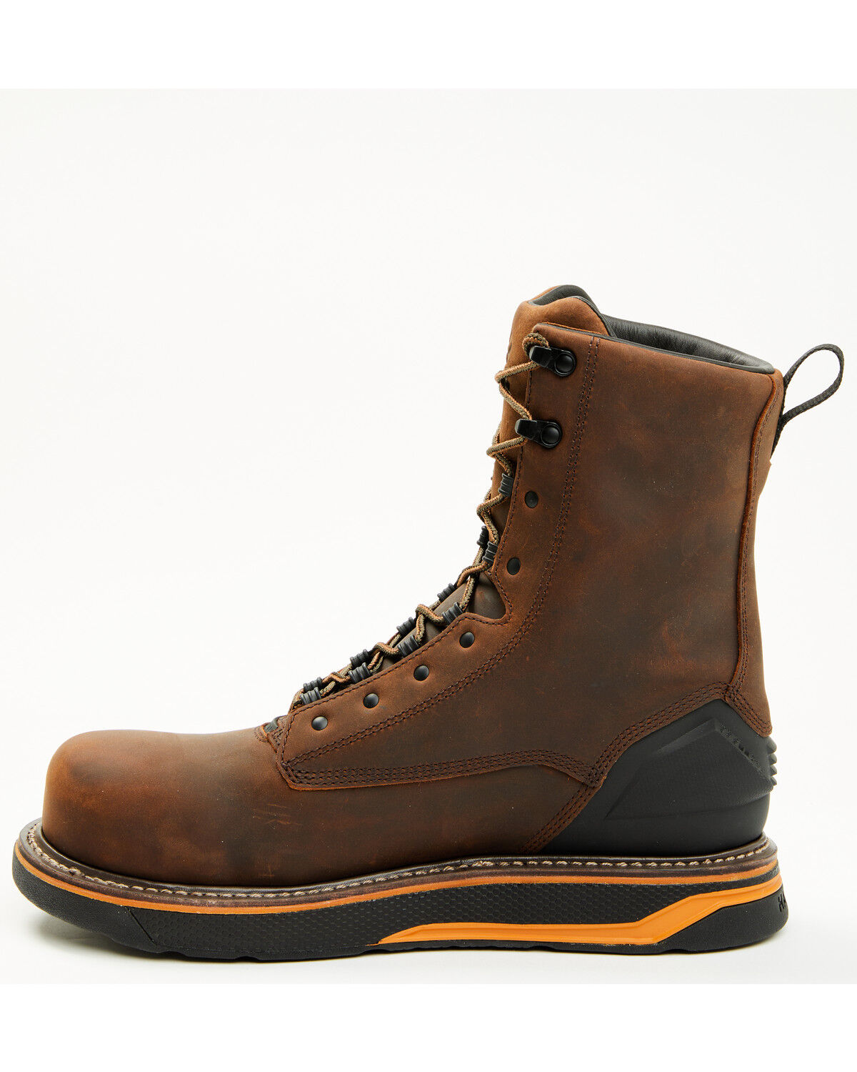 Image #3 - Hawx Men's 8" Airflow Heat Transfer System Paver Work Boots - Composite Toe, Dark Brown, hi-res