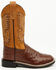 Image #2 - Cody James Boys' Dean Ostrich Print Western Boots - Broad Square Toe, Cognac, hi-res