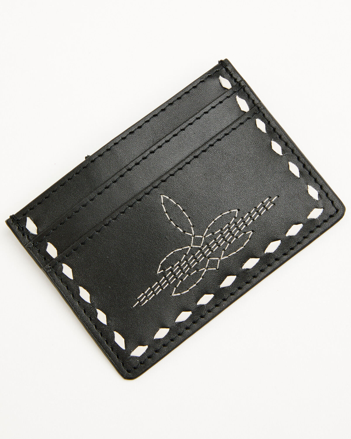 Image #1 - Shyanne Women's Lacie Boot Stitch Credit Card Wallet, Black, hi-res