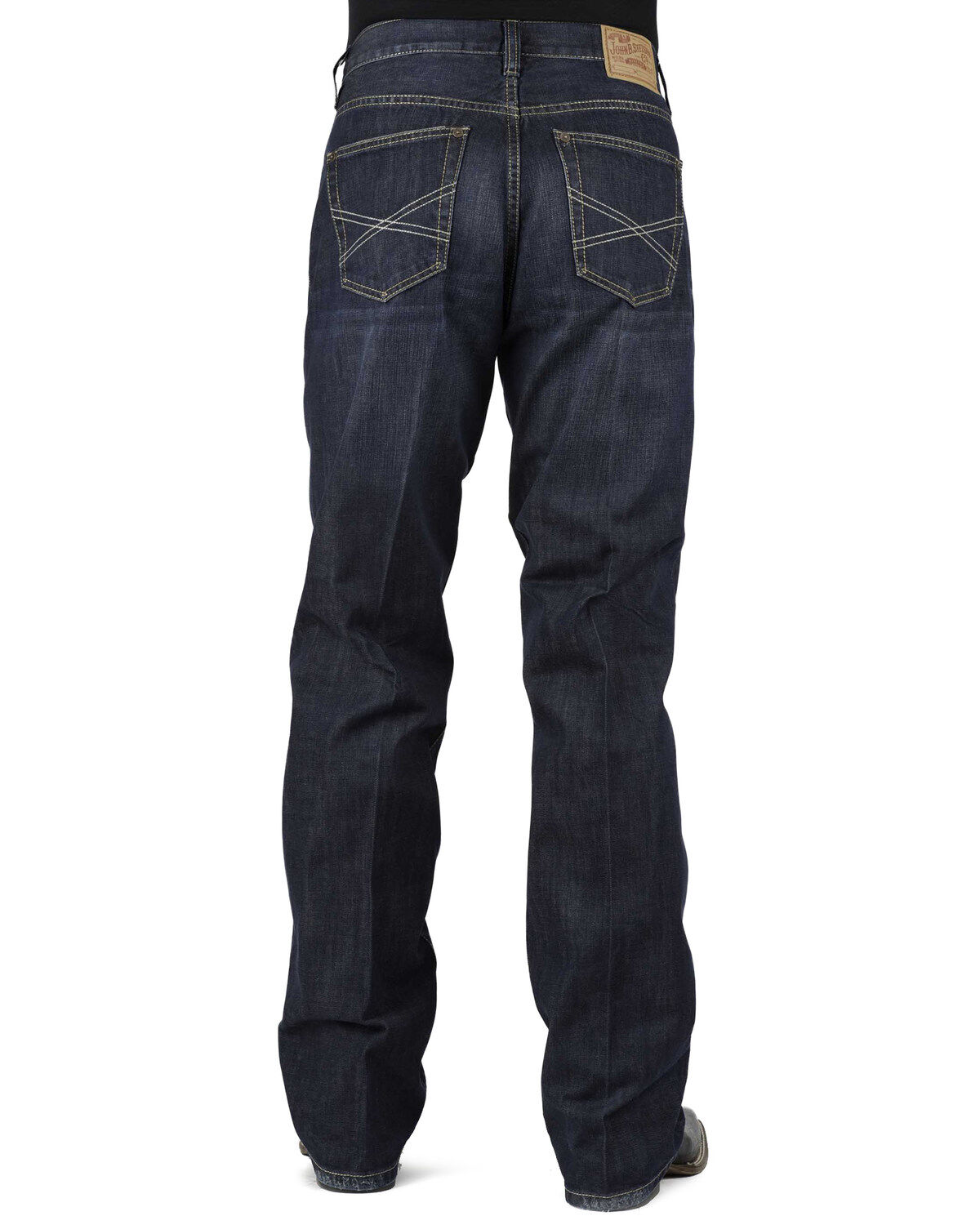 Image #1 - Stetson Men's 1312 Relaxed Fit Straight Leg Jeans, Denim, hi-res