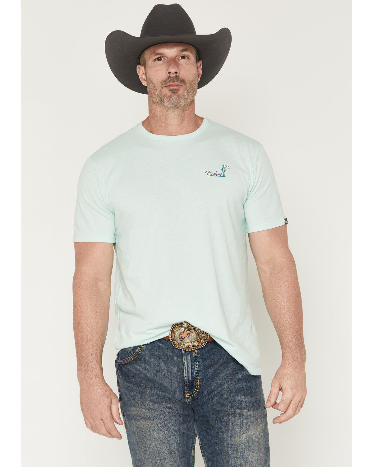 Hooey Men's Hooey Hills Short Sleeve Graphic T-Shirt, Aqua, hi-res
