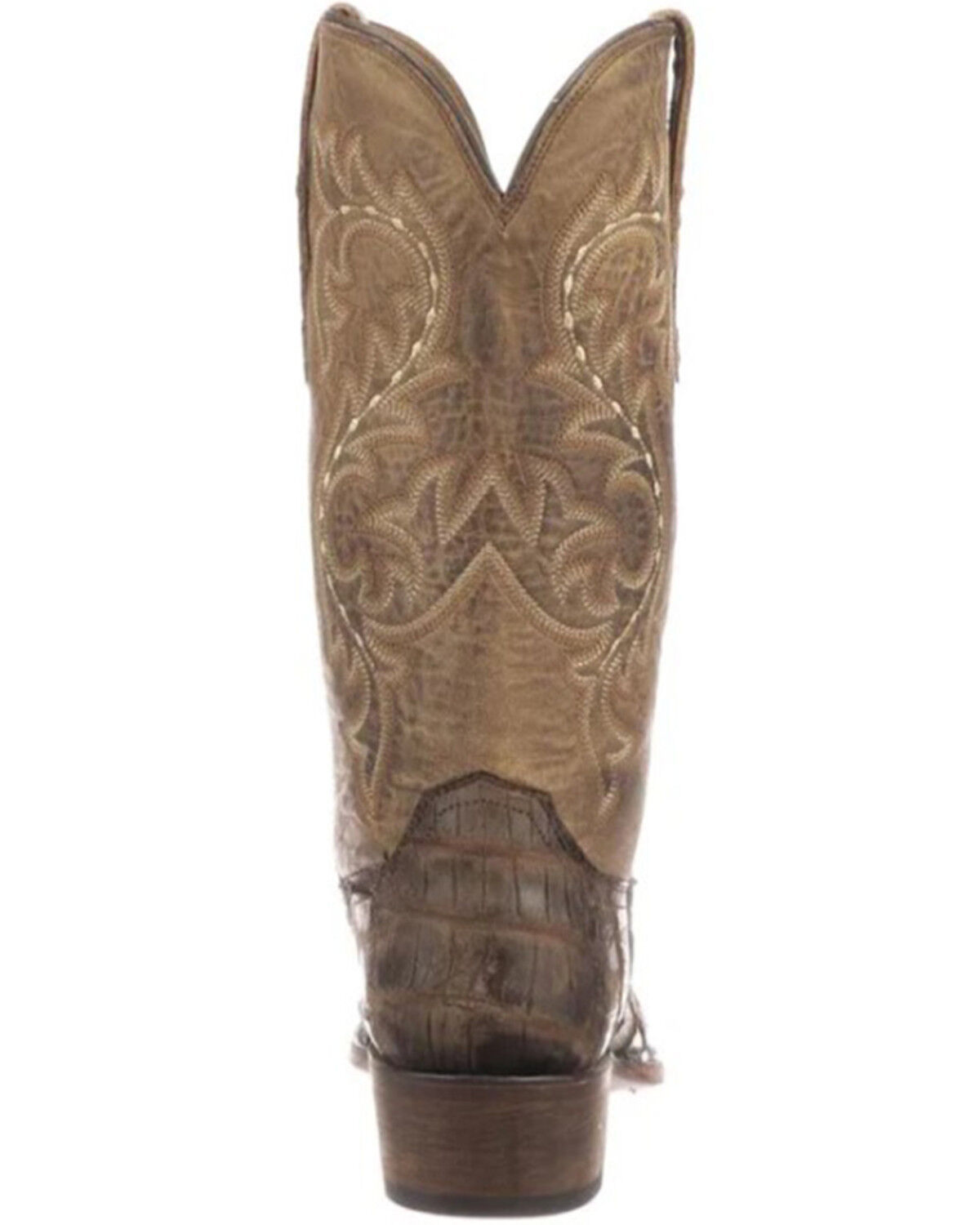 Image #7 - Lucchese Men's Handmade Burke Alligator Western Boots - Square Toe, Chocolate, hi-res