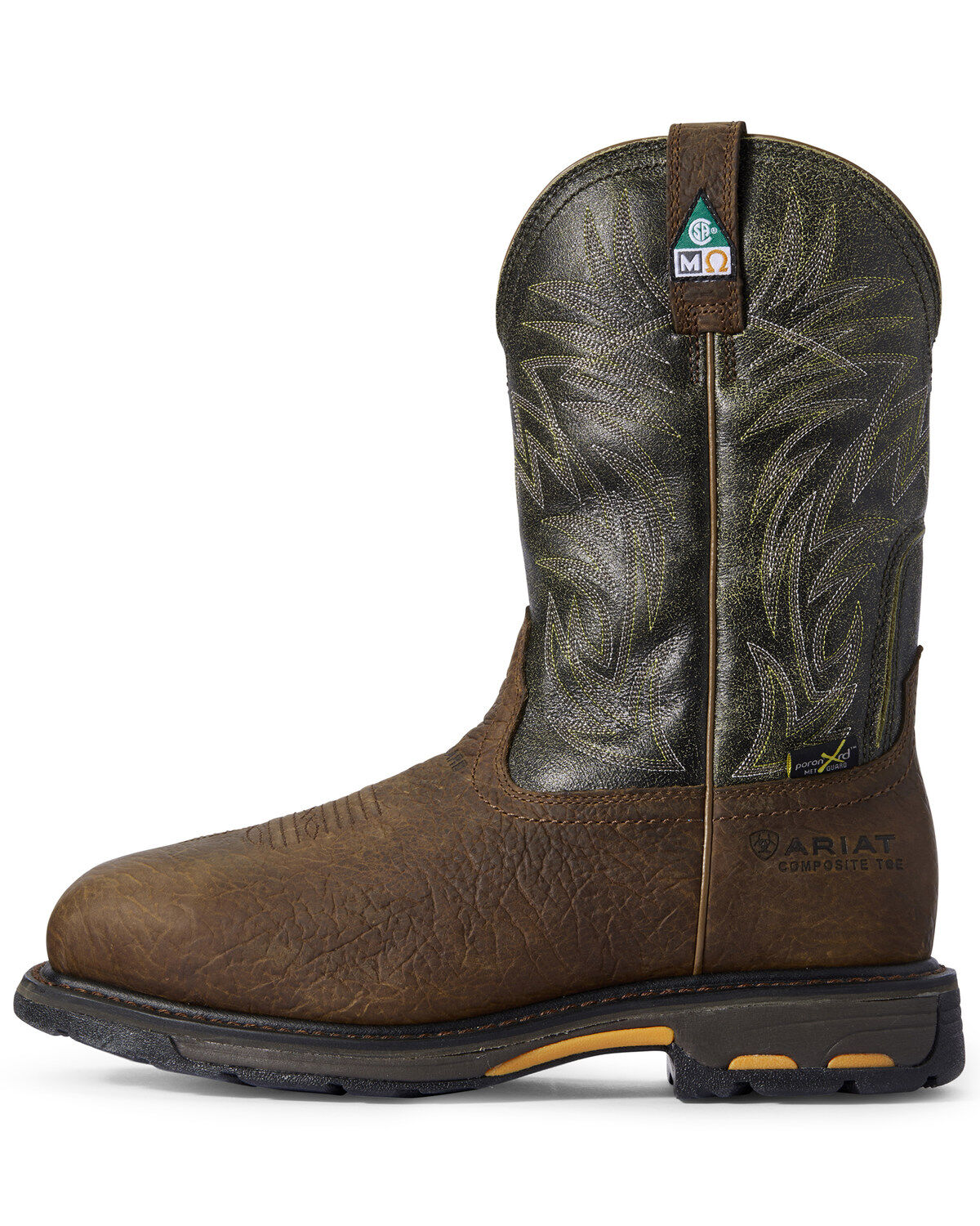 Image #4 - Ariat Men's WorkHog&reg; Met Guard Work Boots - Composite Toe, Brown, hi-res