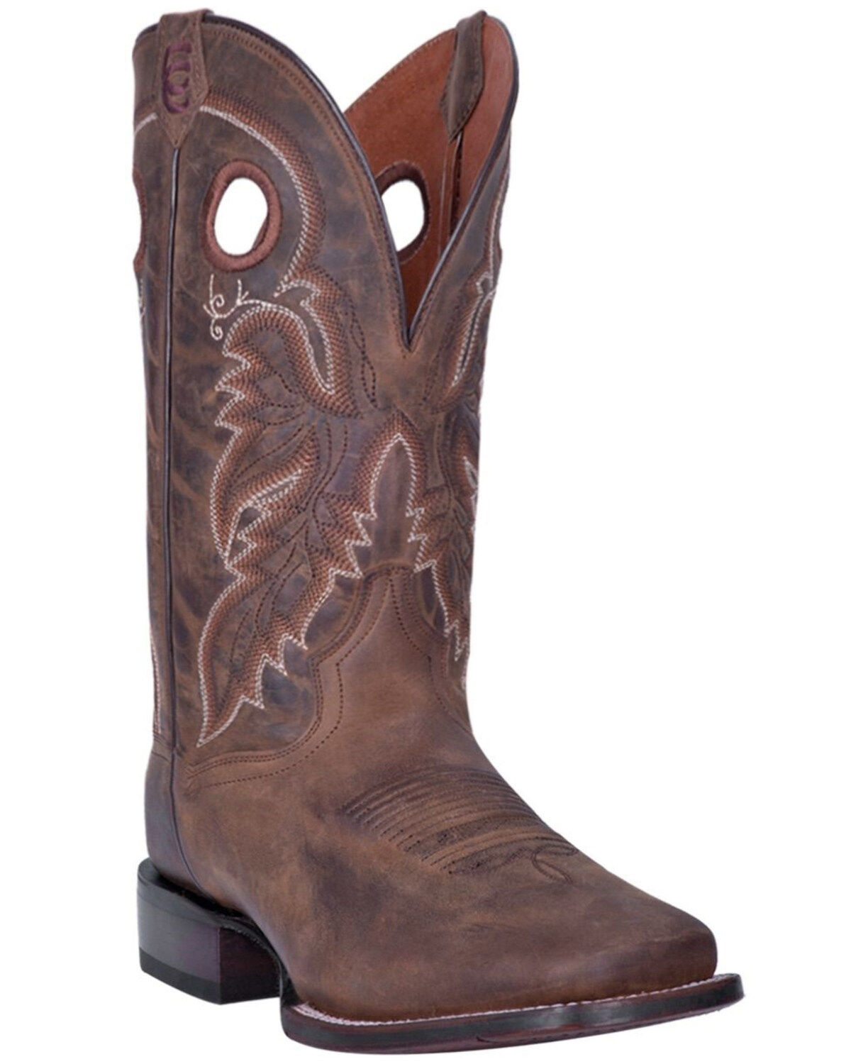 Image #1 - Dan Post Men's Abram Western Performance Boots - Broad Square Toe, Tan, hi-res