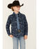 Image #1 - Rock & Roll Denim Boys' Cactus Print Shacket, Blue, hi-res