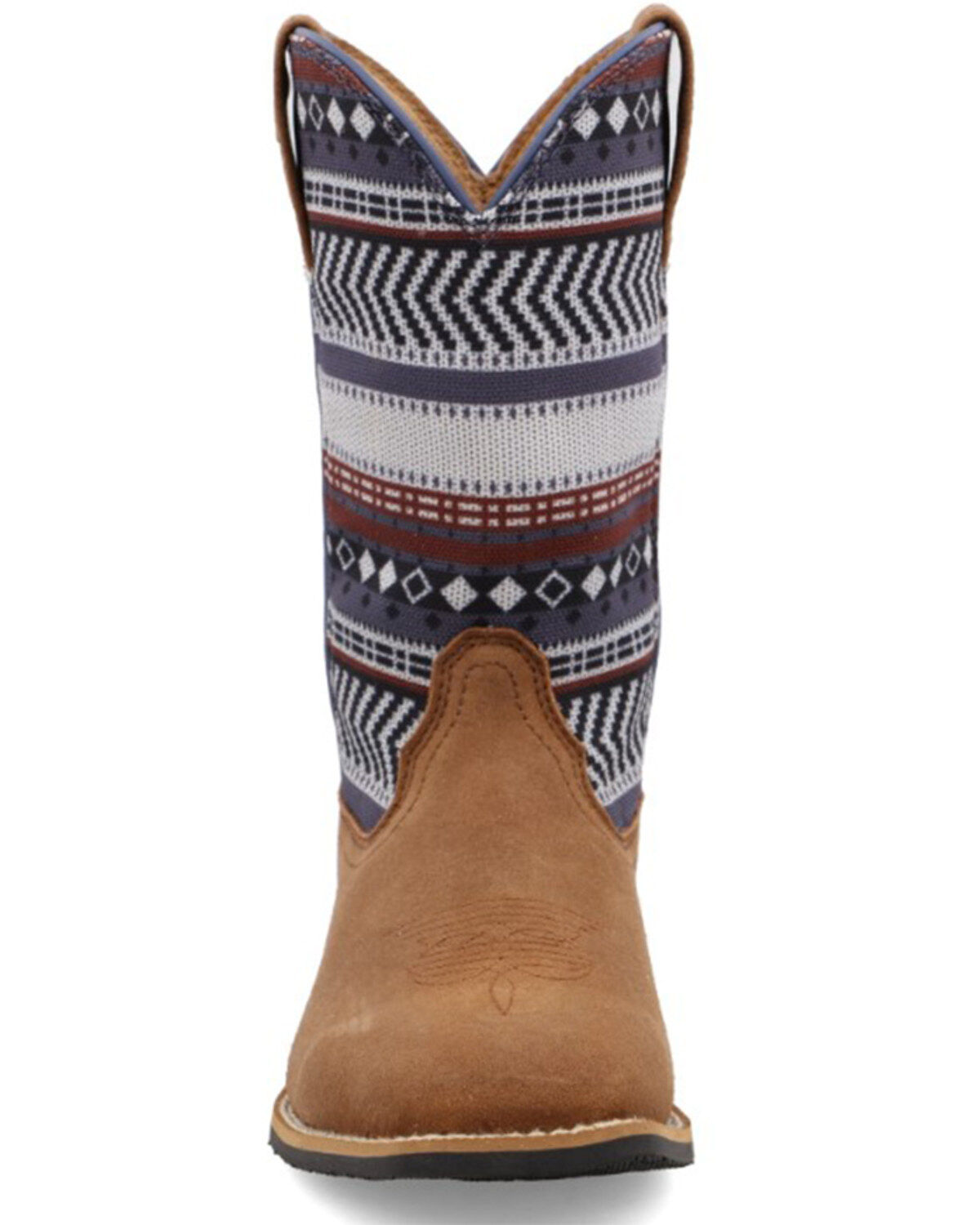 Image #4 - Hooey Twisted X Kids' Serape Stripe Western Boot - Square Toe, Brown, hi-res