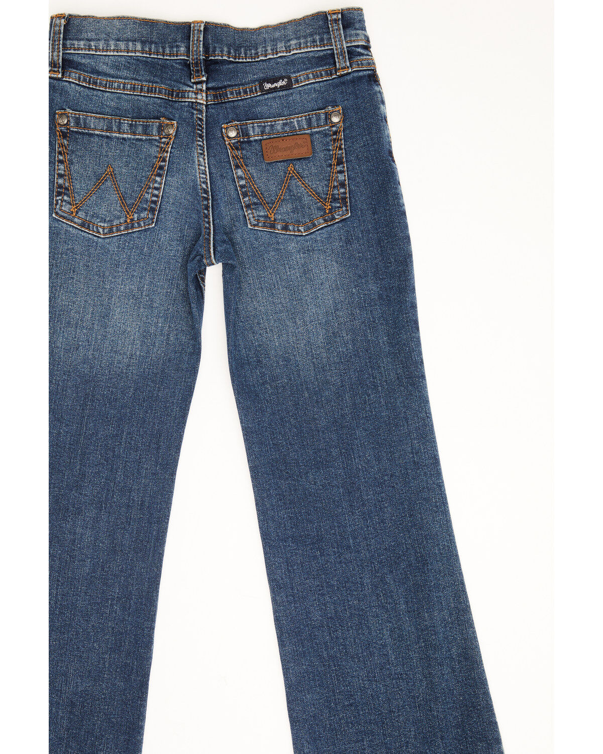 Image #4 - Wrangler Girls' Dark Wash Darci Trousers, Blue, hi-res