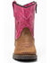 Image #4 - Shyanne Toddler Girls' Lil Lainie Western Boots - Round Toe, Brown/pink, hi-res