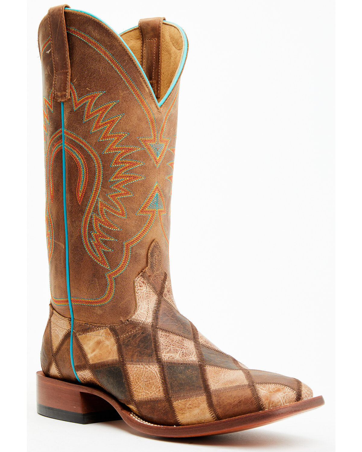 Horse Power by Anderson Bean Men's Patchwork Boots, Brown, hi-res