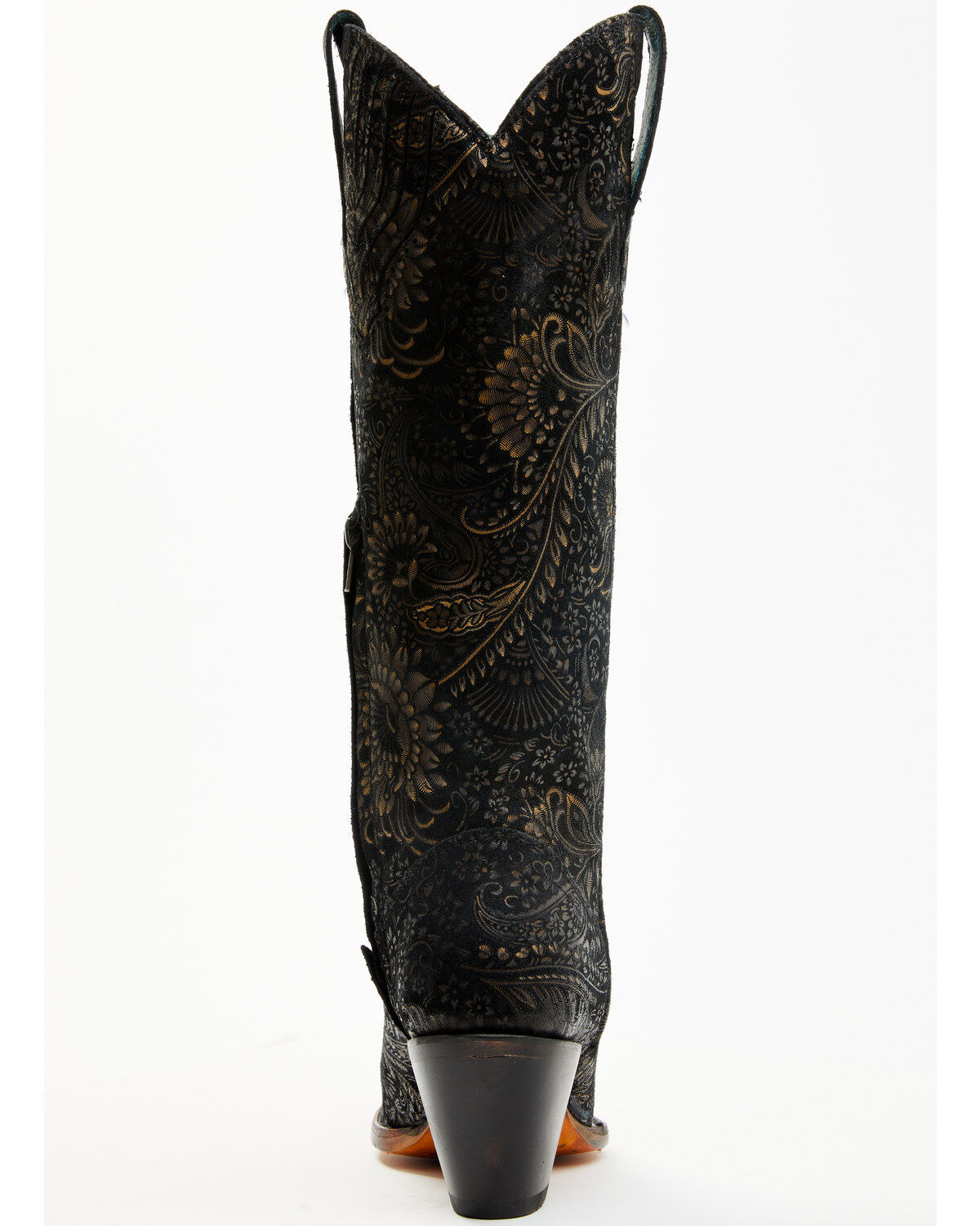 Image #5 - Corral Women's Floral Tall Western Boots - Snip Toe, Gold, hi-res