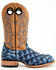 Image #2 - Cody James Men's Exotic Pirarucu Western Boots - Broad Square Toe, Blue, hi-res
