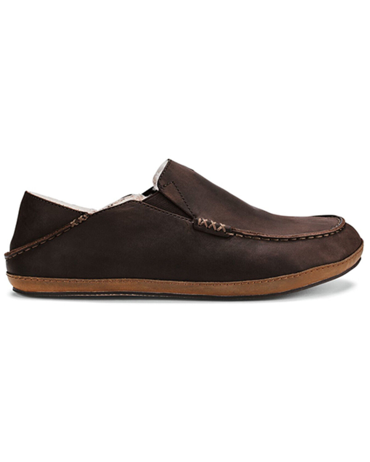 Image #2 - OluKai Men's Moloa Slippers, Dark Brown, hi-res