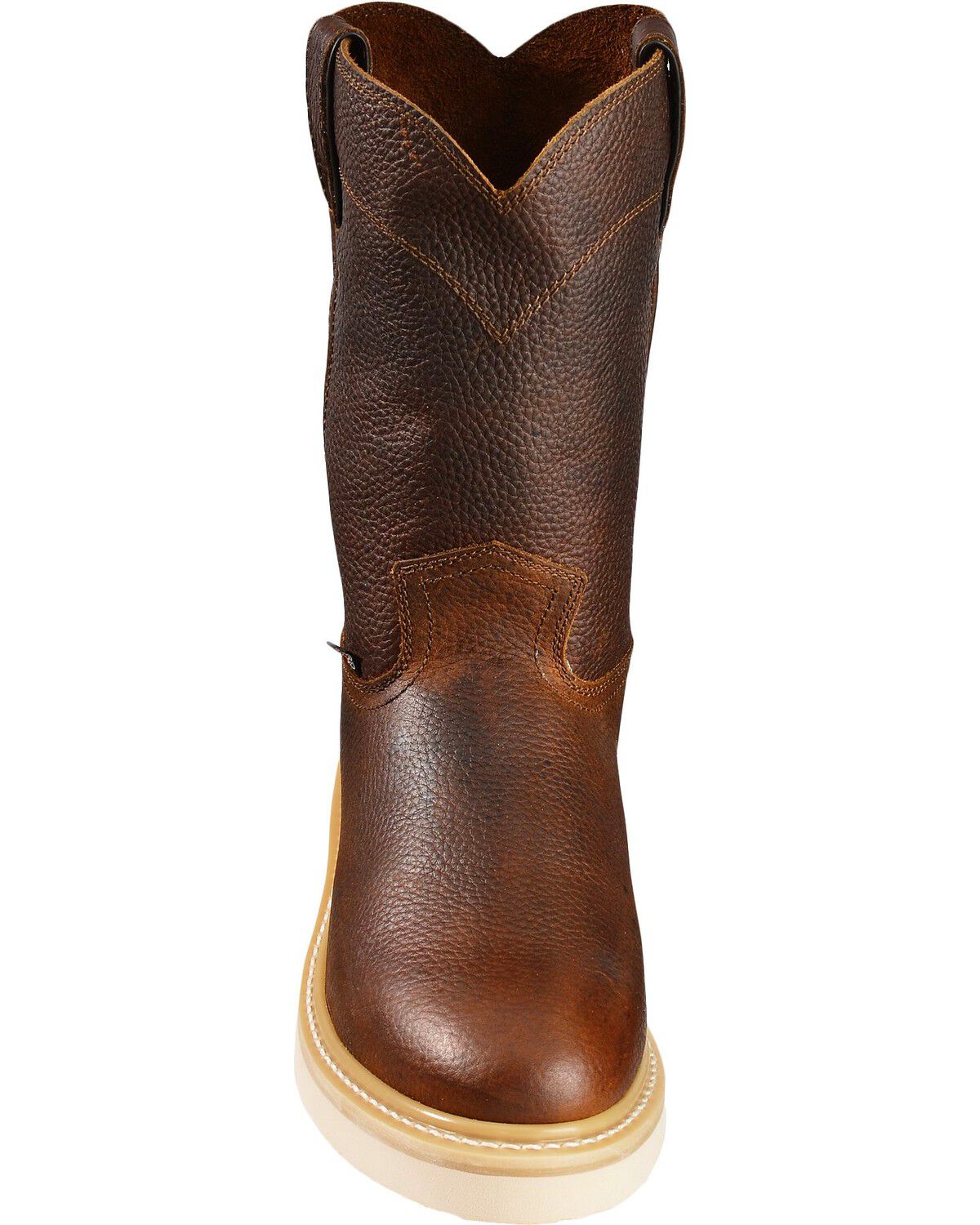 Image #4 - Justin Men's Axe Electrical Hazard Light Duty Pull On Work Boots - Soft Toe, Tan, hi-res