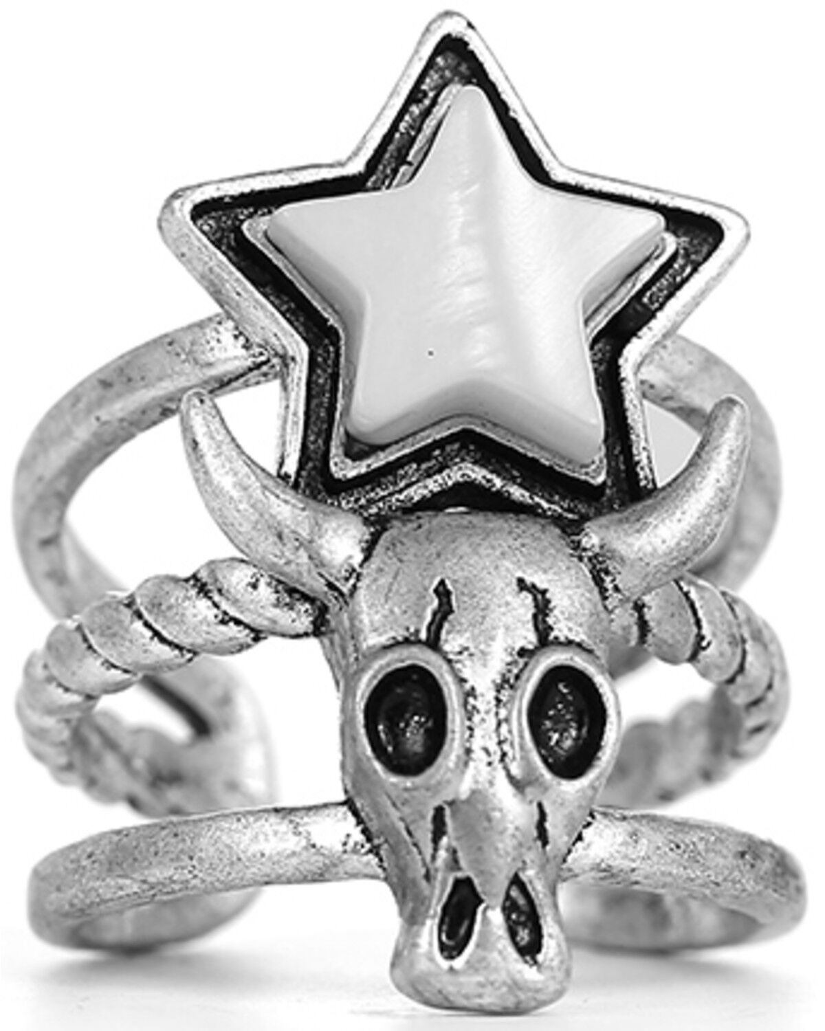 Image #1 - Cowgirl Confetti Women's Star Light Ring, Silver, hi-res