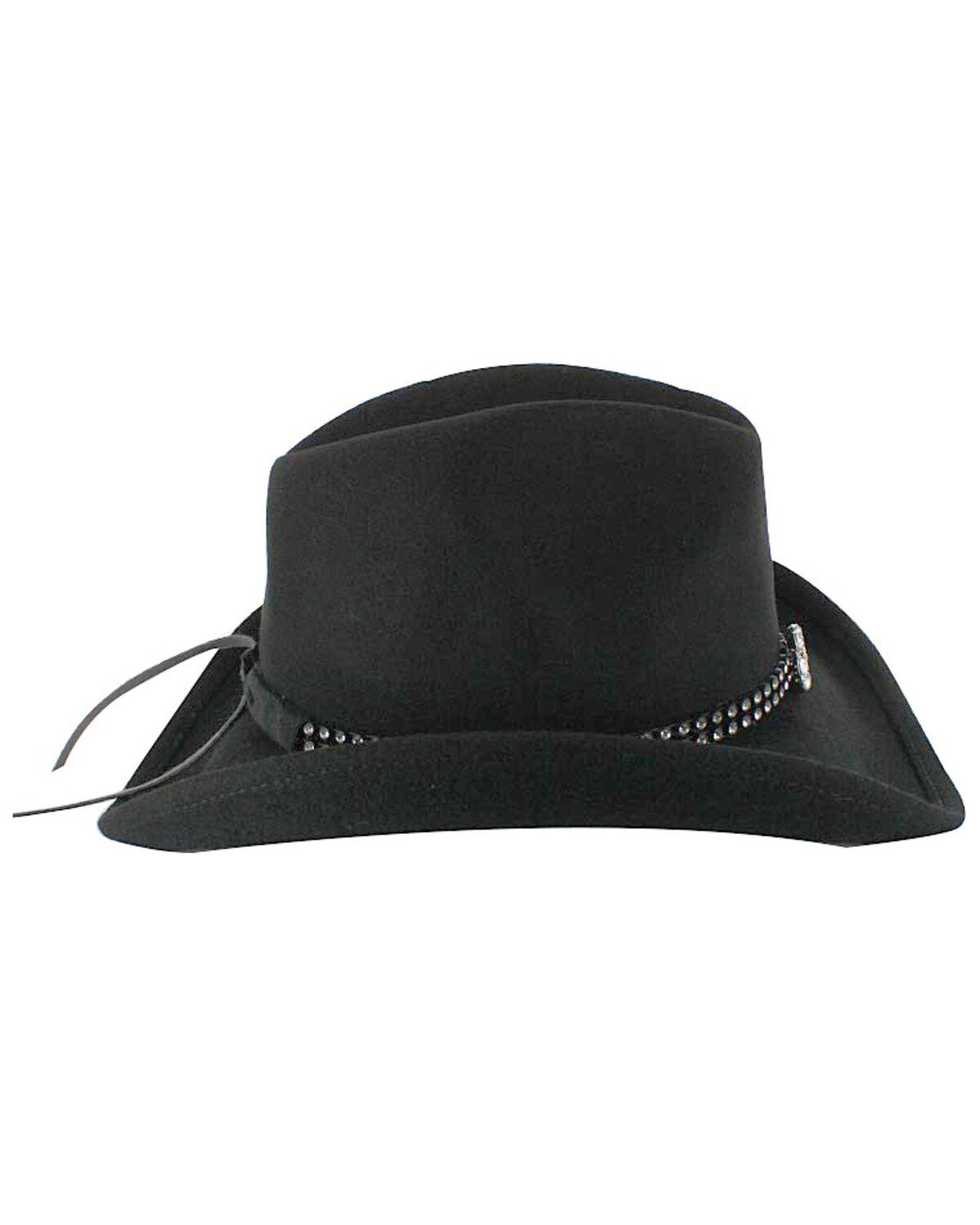 Image #4 - Shyanne Girls' Wool Felt Cowboy Hat, Black, hi-res