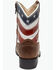 Image #5 - Old West Toddler Boys' Americana Western Boots - Broad Square Toe, Red/white/blue, hi-res