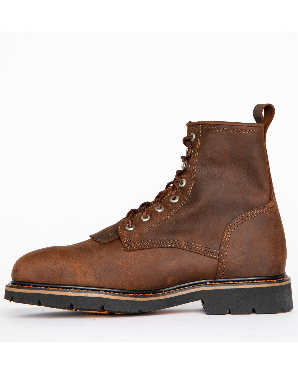 Image #3 - Cody James Men's 8" Mustang Lace-Up Kiltie Work Boots - Composite Toe, Brown, hi-res
